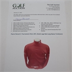 Payne Stewart's Tournament Worn NFL Shield Logo Red Long Sleeve Turtleneck