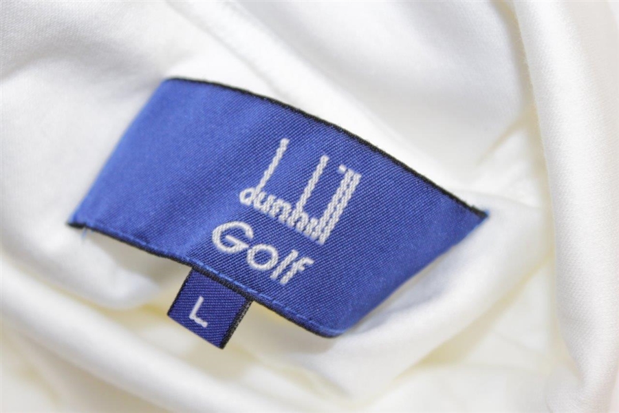 Payne Stewart's Tournament Worn Alfred Dunhill Cup St. Andrews Logo White Long Sleeve Turtleneck