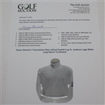 Payne Stewart's Tournament Worn Alfred Dunhill Cup St. Andrews Logo White Long Sleeve Turtleneck