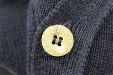Payne Stewart's Personal Navy 'Payne Stewart' Logo V-Neck Button Sweater Vest