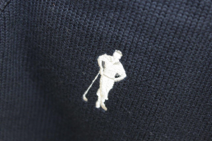 Payne Stewart's Personal Navy 'Payne Stewart' Logo V-Neck Button Sweater Vest
