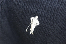 Payne Stewart's Personal Navy 'Payne Stewart' Logo V-Neck Button Sweater Vest