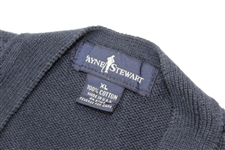 Payne Stewart's Personal Navy 'Payne Stewart' Logo V-Neck Button Sweater Vest
