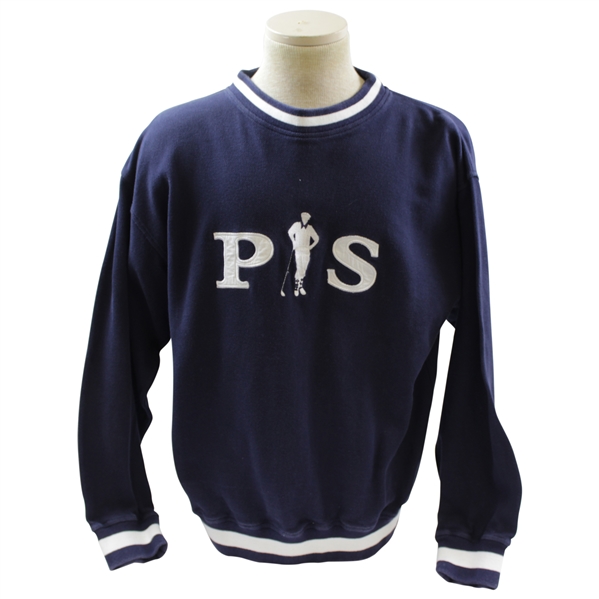 Payne Stewarts Personal Navy P S Silhouette Logo Navy with White Sweatshirt