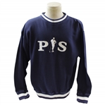 Payne Stewarts Personal Navy P S Silhouette Logo Navy with White Sweatshirt