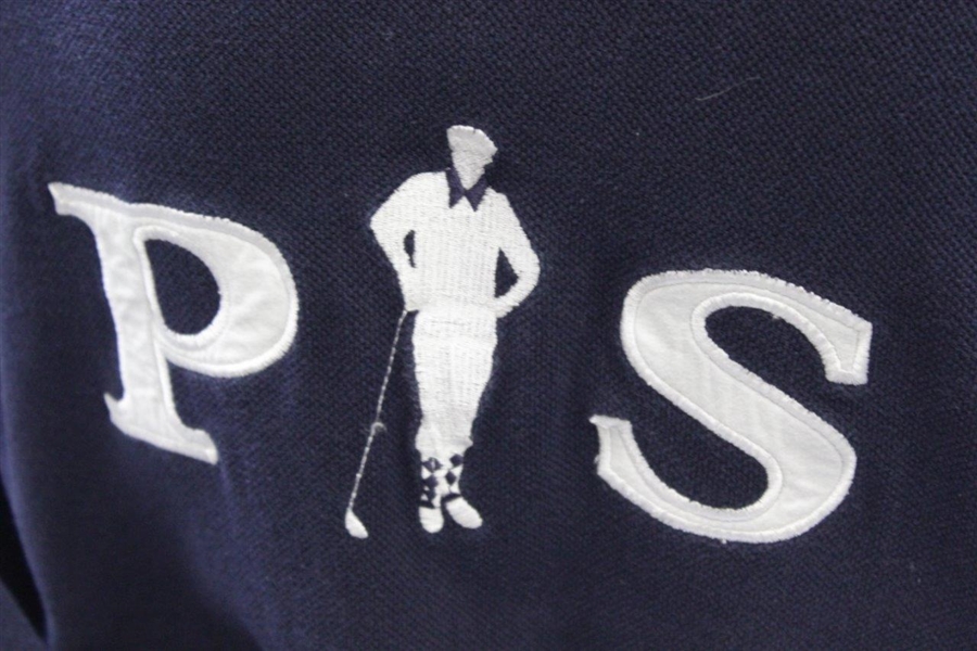 Payne Stewart's Personal Navy 'P S' Silhouette Logo Navy with White Sweatshirt