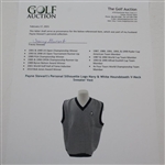 Payne Stewart's Personal Silhouette Logo Navy & White Houndstooth V-Neck Sweater Vest