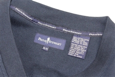 Payne Stewart's Personal Silhouette Logo Navy V-Neck Sweater Vest