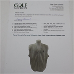 Payne Stewart's Personal Silhouette Logo Khaki V-Neck Button Sweater Vest