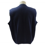 Payne Stewart's Personal Silhouette Logo Navy V-Neck Button Sweater Vest