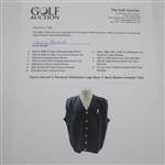 Payne Stewart's Personal Silhouette Logo Navy V-Neck Button Sweater Vest