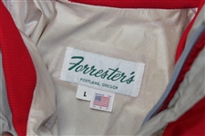 Payne Stewart's Tournament Worn Atlanta Falcons Red/Gray Rain Jacket