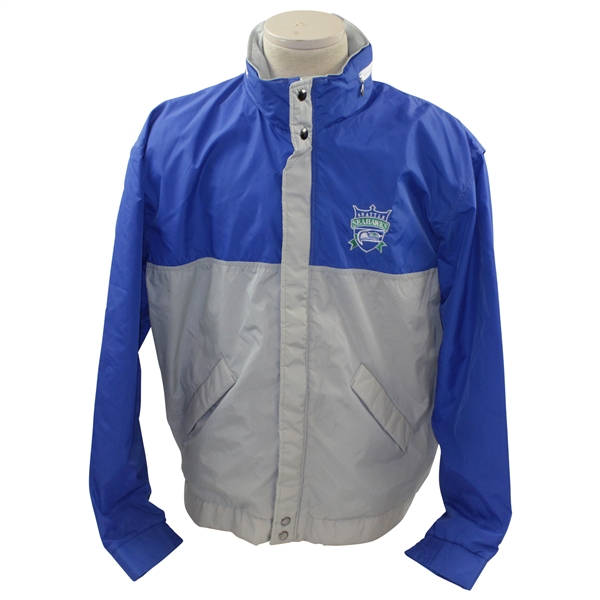 Payne Stewarts Tournament Worn Seattle Seahawks Blue/Gray Rain Jacket