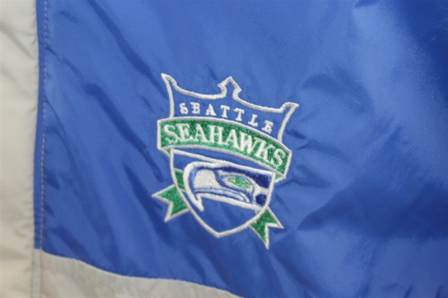 Payne Stewart's Tournament Worn Seattle Seahawks Blue/Gray Rain Jacket