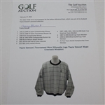 Payne Stewart's Tournament Worn Silhouette Logo 'Payne Stewart' Khaki Crewneck Windshirt
