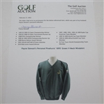 Payne Stewart's Personal Pinehurst '1895' Green V-Neck Windshirt