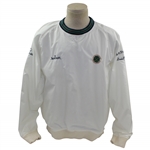 Payne Stewarts Tournament Worn PS with Crossed Clubs Logo White Crewneck Windjacket