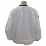 Payne Stewart's Tournament Worn PS with Crossed Clubs Logo White Crewneck Windjacket