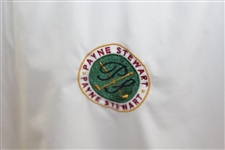 Payne Stewart's Tournament Worn PS with Crossed Clubs Logo White Crewneck Windjacket