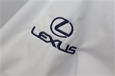 Payne Stewart's Tournament Worn PS with Crossed Clubs Logo White Crewneck Windjacket