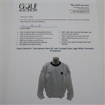 Payne Stewart's Tournament Worn PS with Crossed Clubs Logo White Crewneck Windjacket