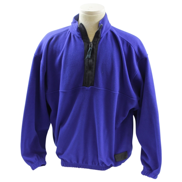 Payne Stewarts Personal P/S Patch Logo Blue 1/2 Zip Fleece Jacket