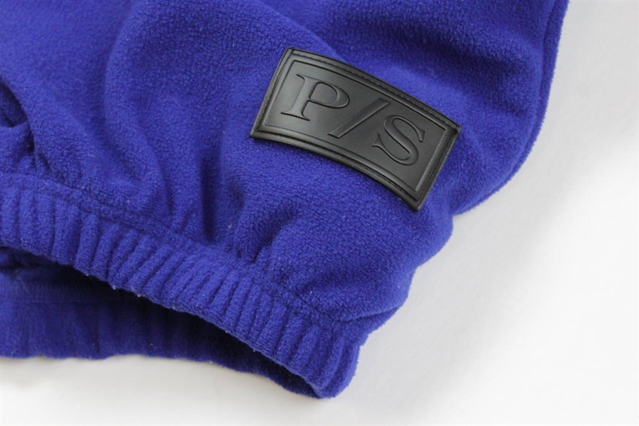 Payne Stewart's Personal 'P/S' Patch Logo Blue 1/2 Zip Fleece Jacket