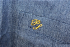 Payne Stewart's Personal PS with Crossed Clubs Logo Denim Button Down Dress Shirt