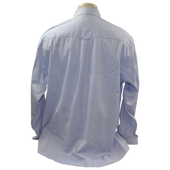 Payne Stewart's Personal Silhouette Logo Lt Blue Button Down Dress Shirt
