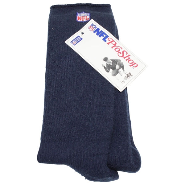Payne Stewart's Personal Pair of Navy NFL Shield Logo ProShop Socks - Unused