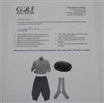 Payne Stewart's Personal Full Golfing Outfit: Cap, Plaid Shirt, Knickers, & Socks