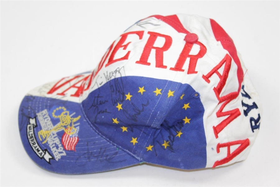 1997 Ryder Cup at Valderrama Red/White/Blue Hat Signed by Couples, Faldo & Others JSA ALOA
