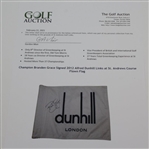 Champion Branden Grace Signed 2012 Alfred Dunhill Links at St. Andrews Course Flown Flag JSA ALOA