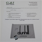 Champion Tyrell Hatton Signed 2017 Alfred Dunhill Links at St. Andrews Course Flown Flag JSA ALOA