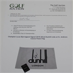 Champion Lucas Bjerregaard Signed 2018 Alfred Dunhill Links at St. Andrews Course Flown Flag JSA ALOA