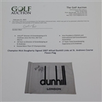 Champion Nick Dougherty Signed 2007 Alfred Dunhill Links at St. Andrews Course Flown Flag JSA ALOA