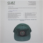 Payne Stewart Personal PS Crossed Clubs Logo Fitted Hat - Dk Green with Red/Green