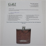 Payne Stewart's Personal POLO Leather & Stainless Steel 6oz Flask with Engraved WPS Cap 