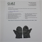 Payne Stewart's Personal Pair of Titleist Hand Warmer/Cart Mitts - Black