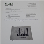 Champion Oliver Wilson Signed 2014 Alfred Dunhill Links at St. Andrews Course Flown Flag JSA ALOA