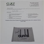 Champion David Howell Signed 2013 Alfred Dunhill Links at St. Andrews Course Flown Flag JSA ALOA