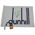 Champion Stephen Gallacher & Fred Couples Signed 2004 Alfred Dunhill at St. Andrews Course Flown Flag with Badge JSA ALOA