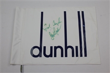 Champion Stephen Gallacher & Fred Couples Signed 2004 Alfred Dunhill at St. Andrews Course Flown Flag with Badge JSA ALOA