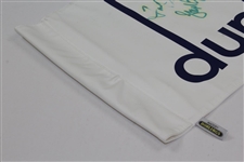 Champion Stephen Gallacher & Fred Couples Signed 2004 Alfred Dunhill at St. Andrews Course Flown Flag with Badge JSA ALOA
