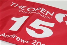 2005 The OPEN Championship at St. Andrews 15th Hole Course Flown Flag - Tiger Win