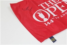 Champion Zach Johnson Signed 2015 OPEN at St. Andrews 12th Hole Course Flown Flag JSA ALOA