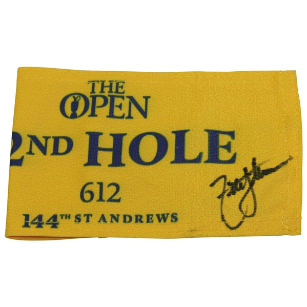 Champion Zach Johnson Signed 2015 OPEN at St. Andrews 72nd Hole Arm Band JSA ALOA
