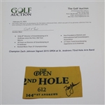 Champion Zach Johnson Signed 2015 OPEN at St. Andrews 72nd Hole Arm Band JSA ALOA