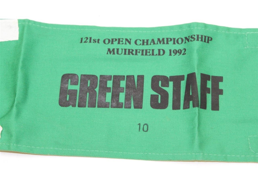Jack Nicklaus Signed 1992 OPEN Championship at Muirfield Green Staff Hole Arm Band #10 JSA ALOA