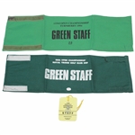 1989 & 1994 OPEN Championship Green Staff Arm Bands Plus 1989 Staff Ticket